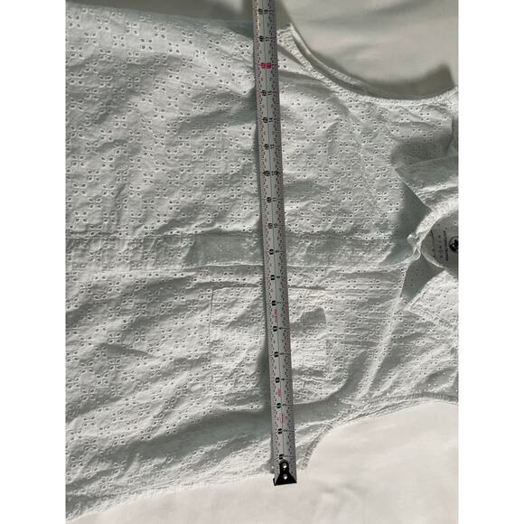 Southern Proper White Eyelit button up SZ Large - Picture 6 of 7